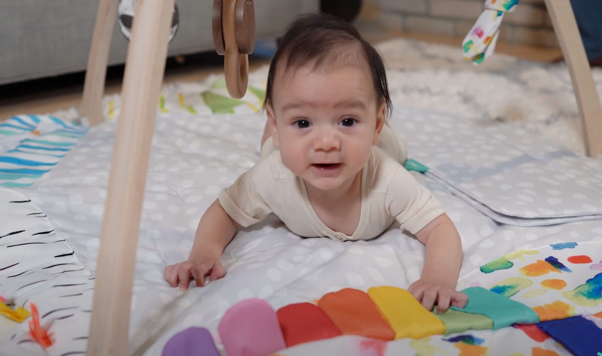 3 month old baby screaming for fun