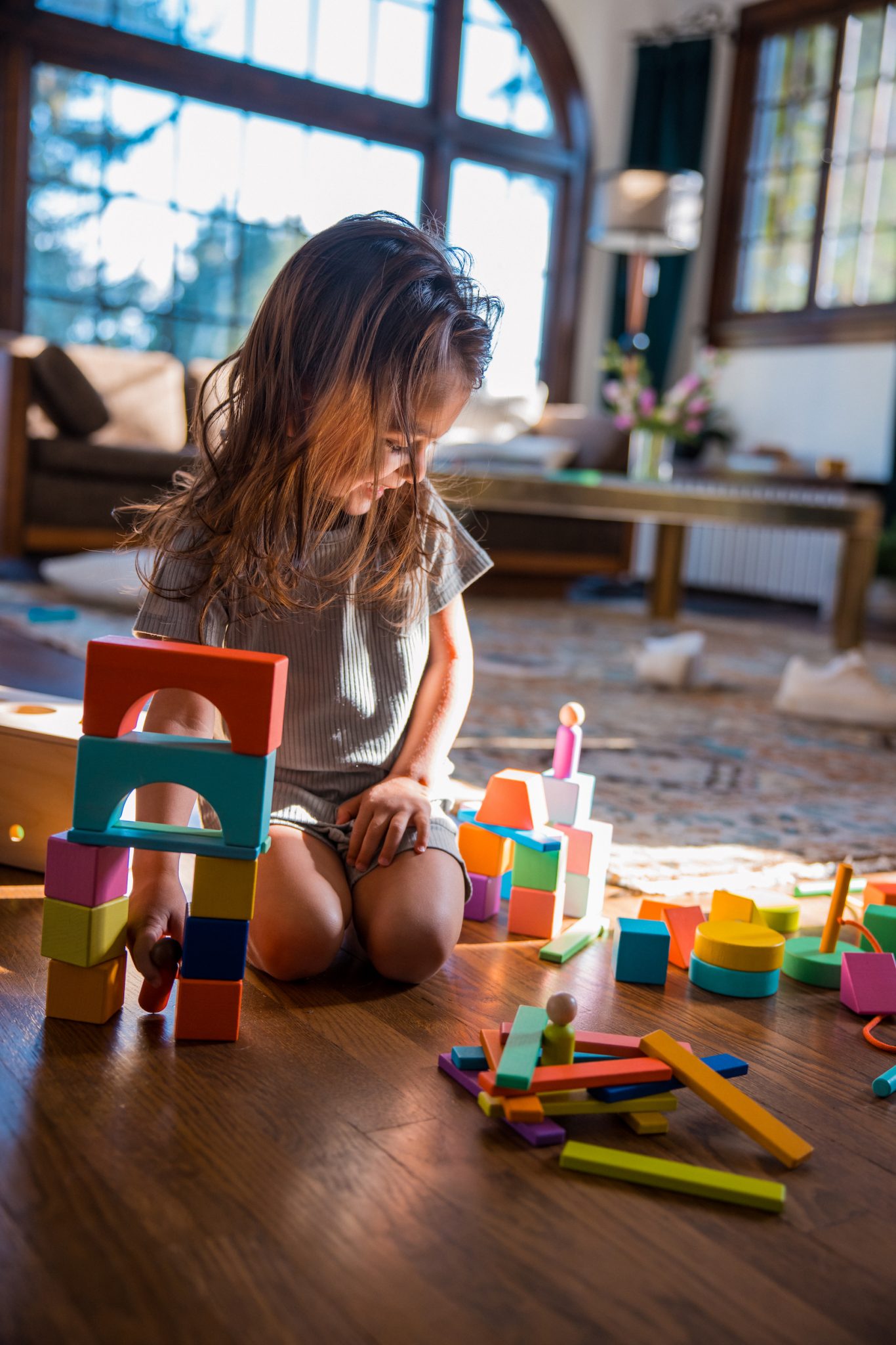 Development benefits of building blocks for kids Lovevery